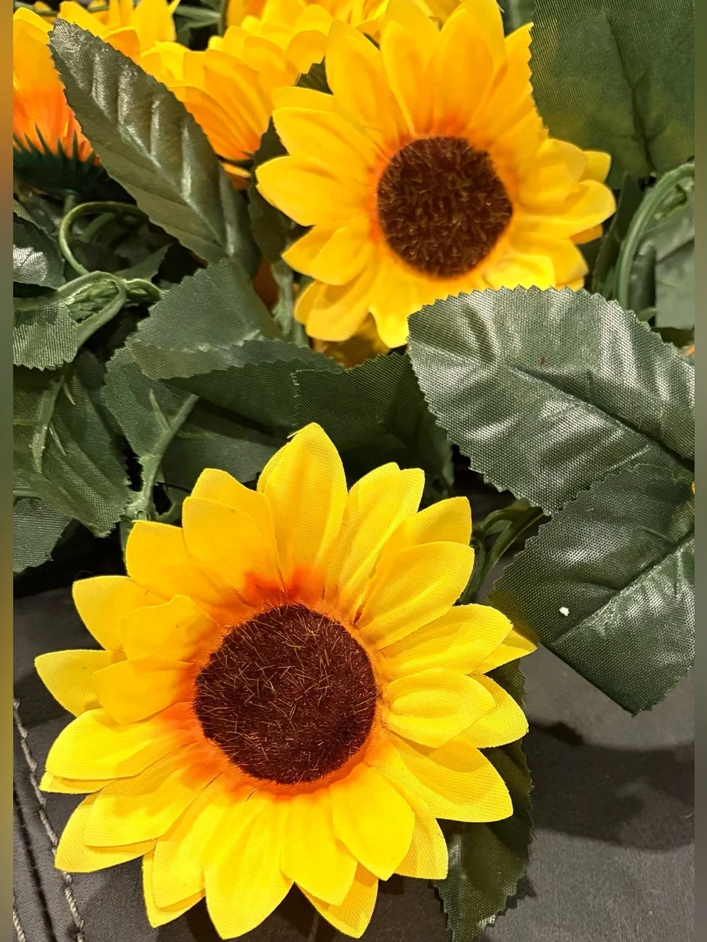 Silk Sunflower Garland Decor, 4 Vines Included, 7.4 ft Long Each